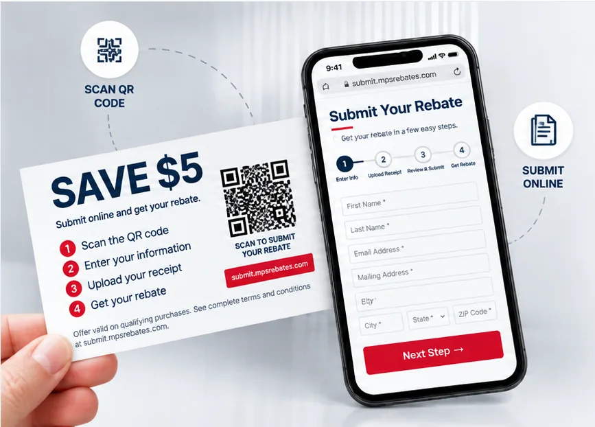 Digital rebate submission and fulfillment